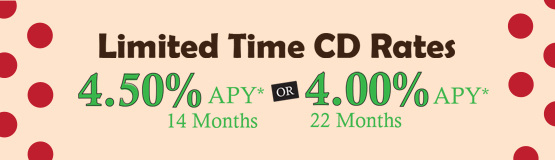 Great CD Rates! Apply now!