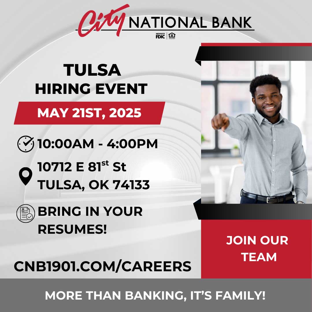 Tulsa hiring event with on the spot interviews!