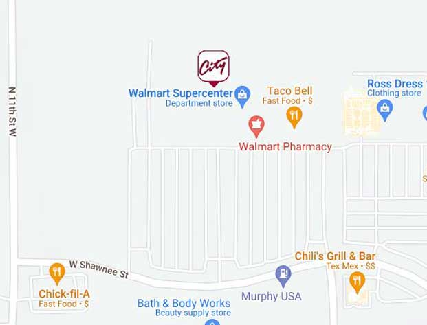 Click to view Muskogee City National Bank branch and ATM location