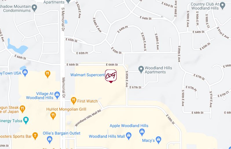 Click to view Woodland Hills City National Bank Walmart branch and ATM location