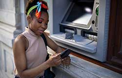 Woman checking her personal banking finances