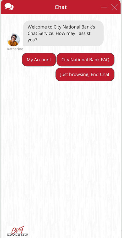 Online Banking Mobile App live chat
